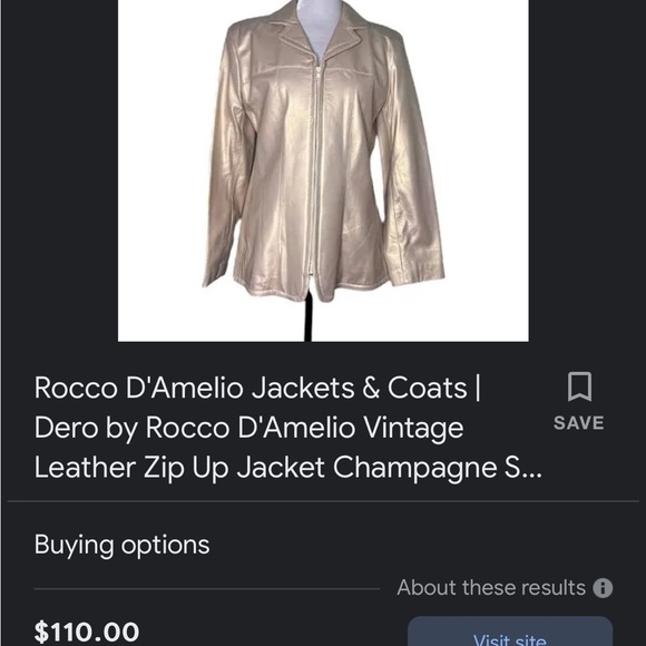 Dero Enteprises by Rocco D’Amelio white leather vintage jacket - Picture 7 of 7